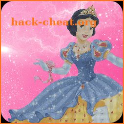 Princess Pixel Art Sandbox Color By Number Drawing icon