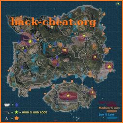 PUBG Island Map of ERANGEL Loot Locations icon