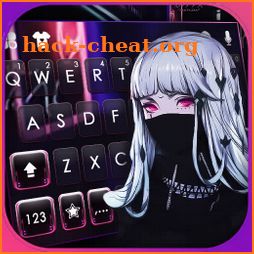 Punk Cool Girl Keyboard Background icon