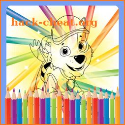 Puppy Super Dog Coloring Book - Animated icon