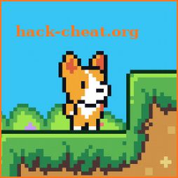 Puppy's candy adventure  Retro pixel platformer icon