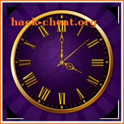 Purple And Golden Clock Live Wallpaper icon
