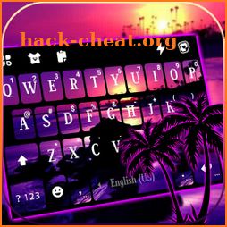 Purple Beach Sunset Keyboard Background icon