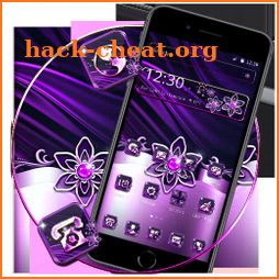 Purple Black Shiny Flower Launcher Theme 🌷 icon