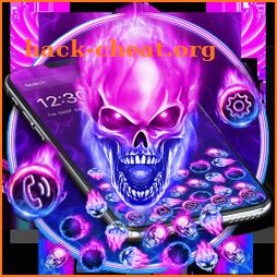 Purple Blue Fire Skull Gravity Theme icon