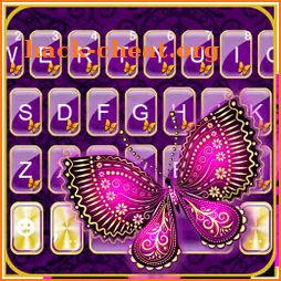 Purple Butterflies Keyboard Theme icon