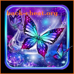 Purple Butterfly Launcher Theme Live HD Wallpapers icon