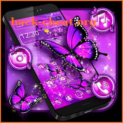 Purple Butterfly Sparkle Themes icon