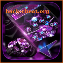 Purple diamond Bow Theme icon