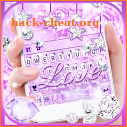 Purple Diamond Love Keyboard Theme icon
