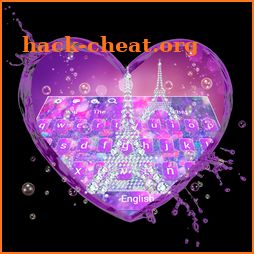 Purple Eiffel Bubble Keyboard icon
