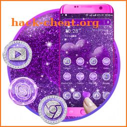 Purple Glitter Launcher Theme icon