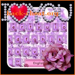 Purple Glitter Love Keyboard icon