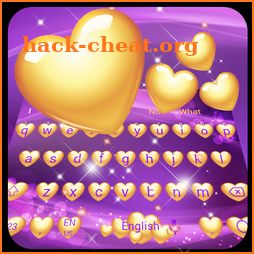 Purple Gold Love Keyboard icon