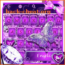 Purple Heart Diamond Love Keyboard Theme icon