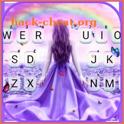 Purple Lavender Girl Keyboard Background icon