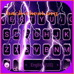 Purple Lightning Keyboard Background icon