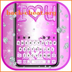 Purple Love Diamond Keyboard Background icon