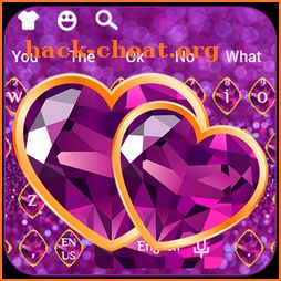 Purple Love Diamond Keyboard icon