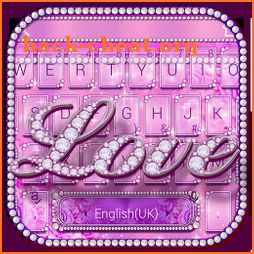 Purple Love Diamond Keyboard Theme icon