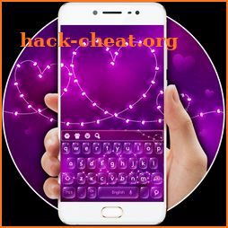Purple Love Neon Lamp Keyboard Theme icon