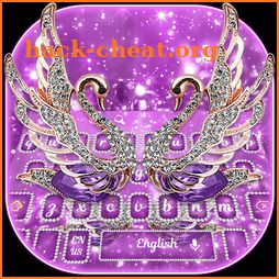 Purple Luxury Diamond Swan Keyboard Theme icon