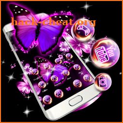Purple Neon Butterfly Theme icon