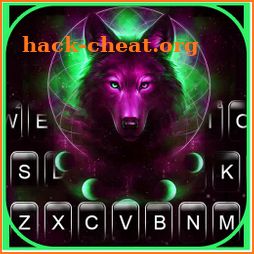 Purple Night Wolf Keyboard Background icon