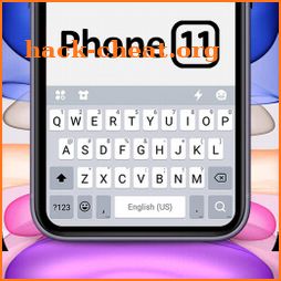Purple Phone 11 Keyboard Theme icon