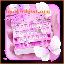 Purple Pink Butterfly Keyboard icon