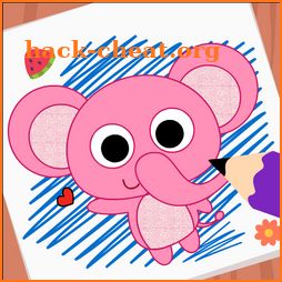 Purple Pink Coloring Book-Kids Painting Game icon