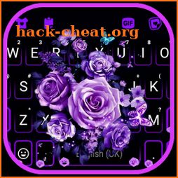 Purple Rose Bouquet Keyboard Background icon