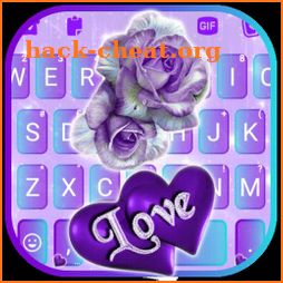 Purple Rose Love Keyboard Background icon