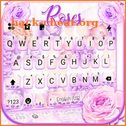 Purple Roses Keyboard Background icon