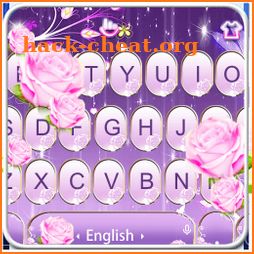 Purple Sparkling Flower Keyboard Theme icon