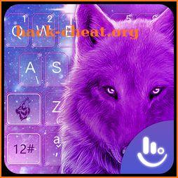 Purple Starry Wolf Keyboard Theme icon