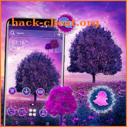 Purple Tree Flowers Launcher Theme icon
