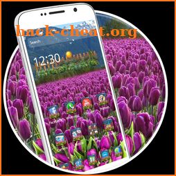 Purple Tulips Flower Garden Theme icon