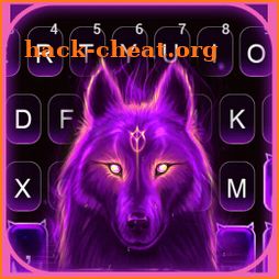Purple Wolf Guardian Keyboard Background icon