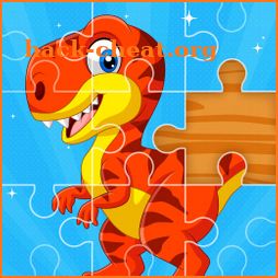 puzzle for kids with dinosaurs icon