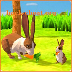 Rabbit Family Simulator: Poly Art Jungle icon