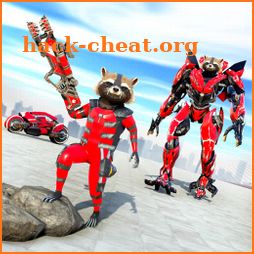 Raccoon Bike Robot : Mega Robot Transforming Games icon