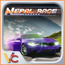Racing in mountain icon