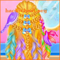 Rainbow Braided Hair Salon-Hairstyle By Number icon