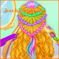 Rainbow Braided Hair Stylist Fashion Salon icon