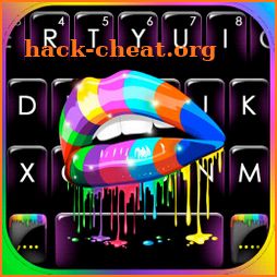 Rainbow Drip Lips Keyboard Theme icon