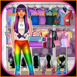 Rainbow Girls Dress Up icon