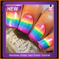 Rainbow Glitter Nail Polish Tutorial icon