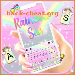 Rainbow Glitter Sea Keyboard Background icon