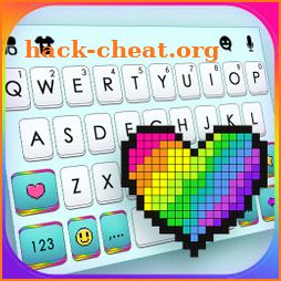 Rainbow Heart Bricks Keyboard Background icon